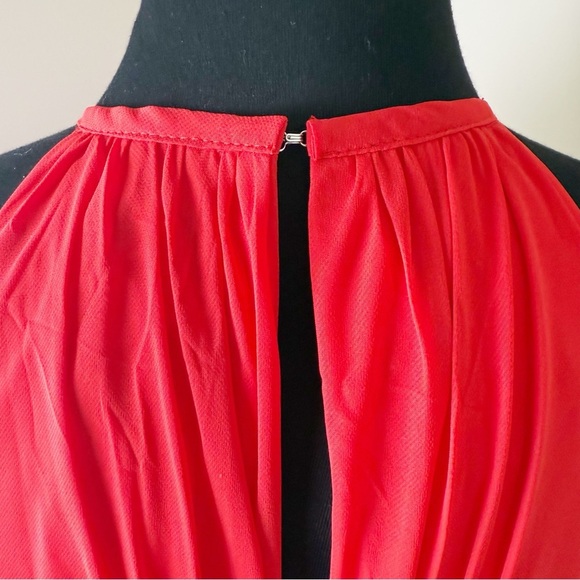 NWT JJs House A-line Halter Chiffon Cocktail Dress With Cascading Ruffles size 6 - Picture 14 of 16